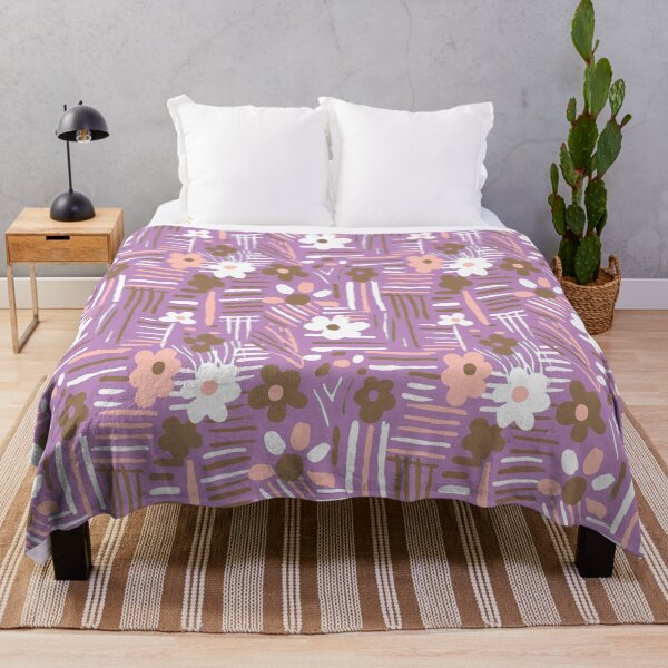 Item preview, Minimal soft style floral and stripes purple violet designed and sold by Alessandro Remo Mazzoni Remotextiles.