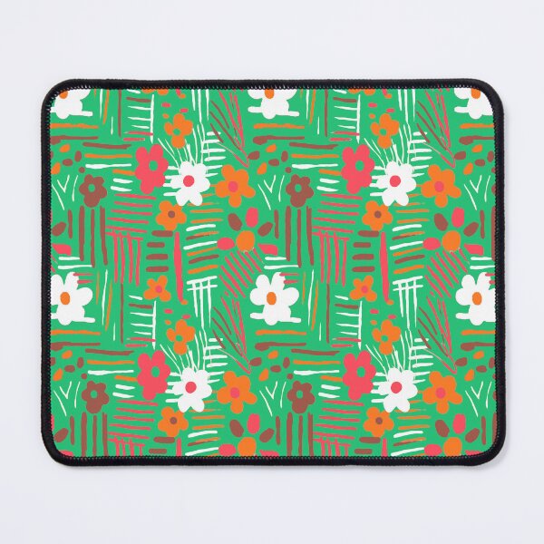 Item preview, Minimal soft style floral and stripes green designed and sold by Alessandro Remo Mazzoni Remotextiles.