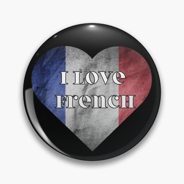 Item preview, I love French, heart with French flag designed and sold by language-des.