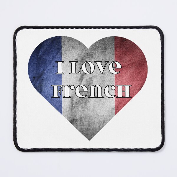 Item preview, I love French, heart with French flag designed and sold by language-des.