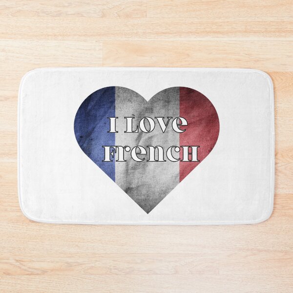 Item preview, I love French, heart with French flag designed and sold by language-des.