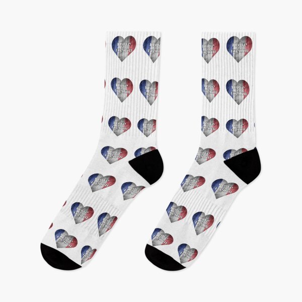 Item preview, I love French, heart with French flag designed and sold by language-des.
