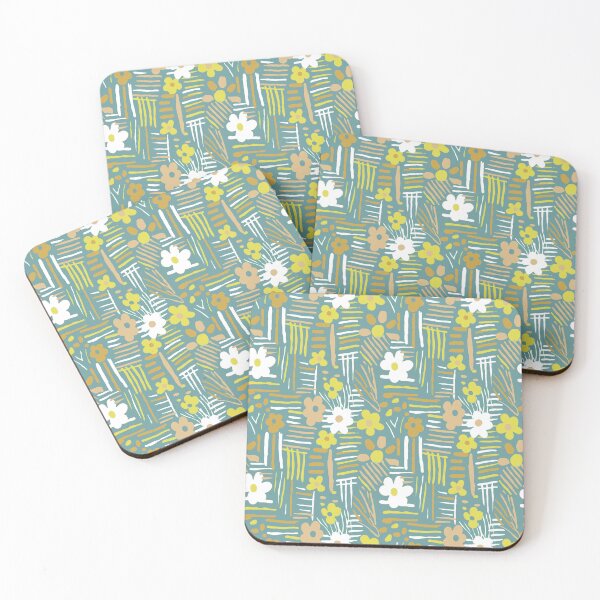 Item preview, Minimal soft style floral and stripes green designed and sold by Alessandro Remo Mazzoni Remotextiles.