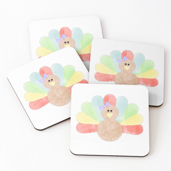Item preview, Cute  Thanksgiving Turkey with hair bow designed and sold by Midnight Sky Sundry.