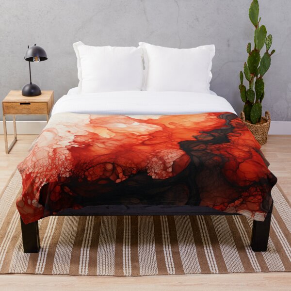 Item preview, Bordeaux Dreams: Red and Black Abstract Reverie Print Crimson Elixir Cabernet designed and sold by ScarsAndShadows.