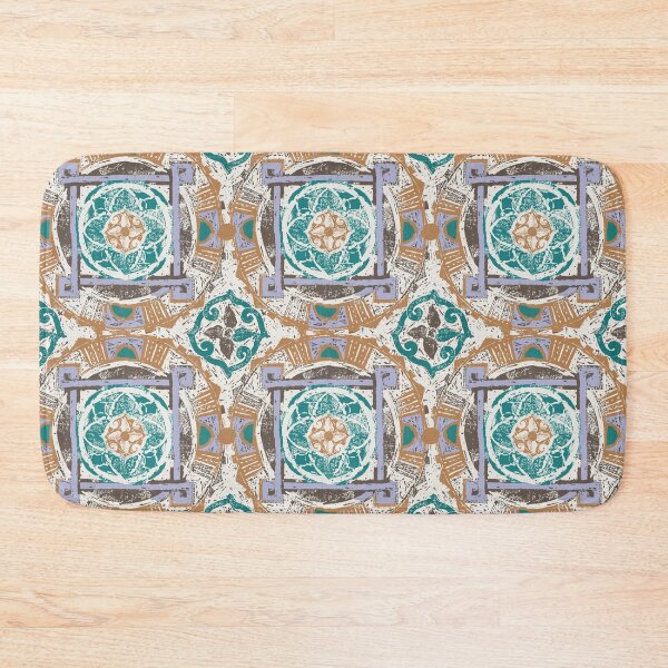 Item preview, Woodblock print medallion designed and sold by Alessandro Remo Mazzoni Remotextiles.