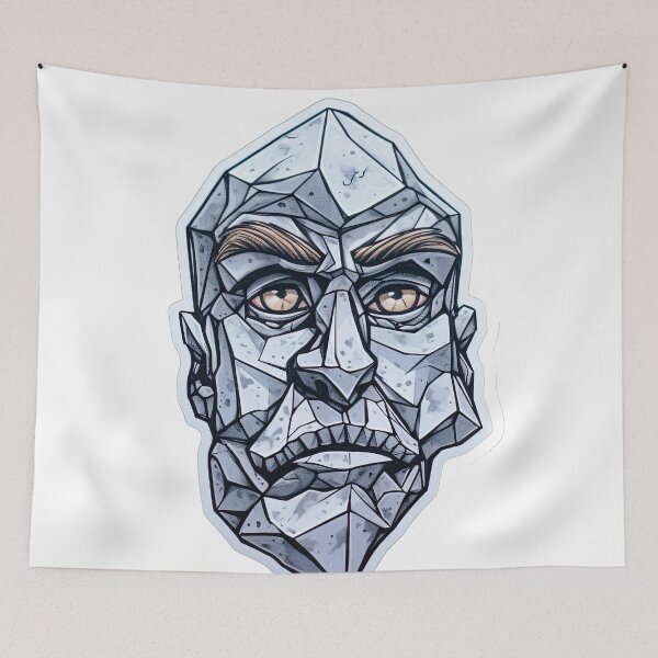 Item preview, Old mans face carved on stone designed and sold by abmkf.