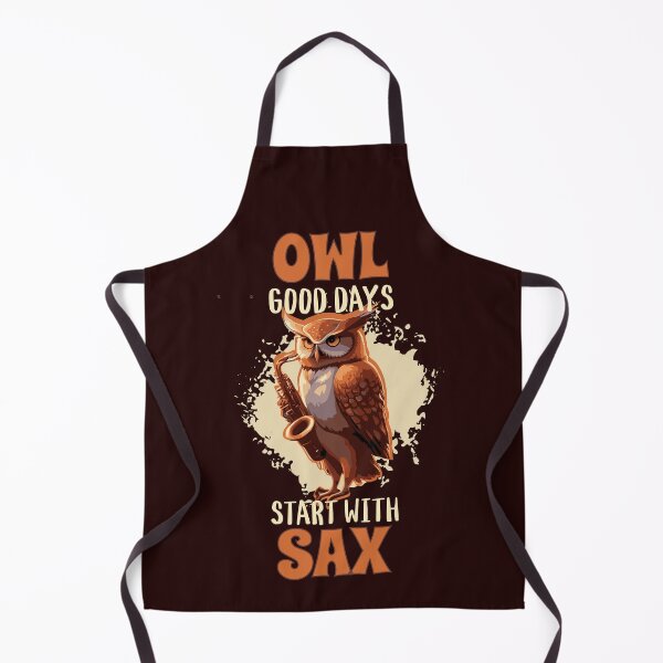 Item preview, Owl Good Days Start with Sax, Saxophone Pun designed and sold by MELOYADINA.