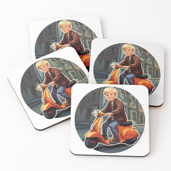 Item preview, Blond boy on a motorcycle designed and sold by abmkf.