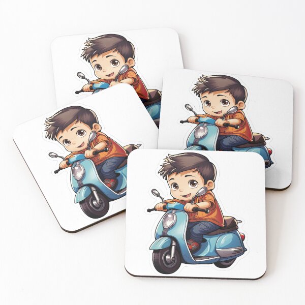 Item preview, Little boy on a scooter designed and sold by abmkf.