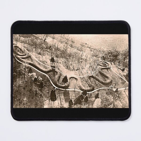 Item preview, Serpent Mound Ohio Ariel Sepia Photograph  designed and sold by Earth Nature Creations.