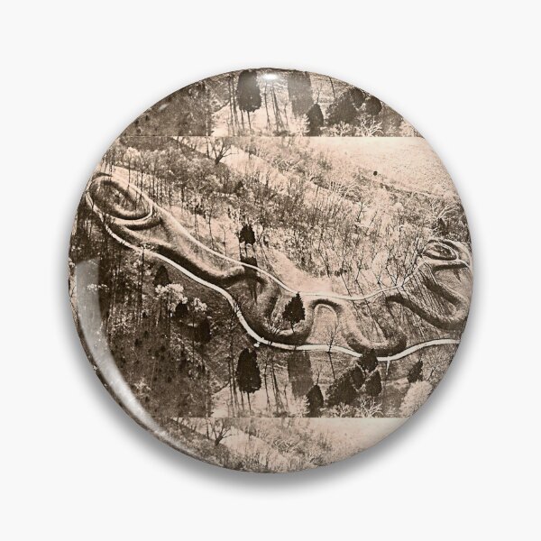 Item preview, Serpent Mound Ohio Ariel Sepia Photograph  designed and sold by Earth Nature Creations.