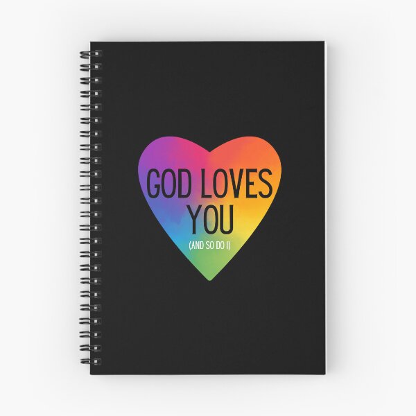 Item preview, god loves you rainbow heart designed and sold by kbtcrafts.