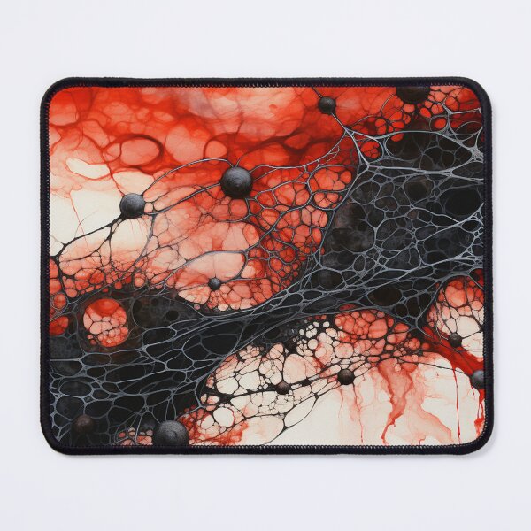 Item preview, Bordeaux Dreams: Red and Black Abstract Reverie print Celestial Zinfandel Symphony designed and sold by ScarsAndShadows.
