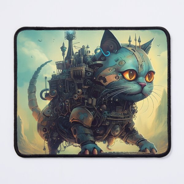 Item preview, Cyber Cat Mech Kitten Altered Reality Robotto Kitten designed and sold by scooterbaby.
