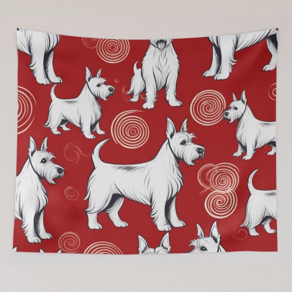 Item preview, Scottish Terrier Dogs Swirls designed and sold by purplesensation.