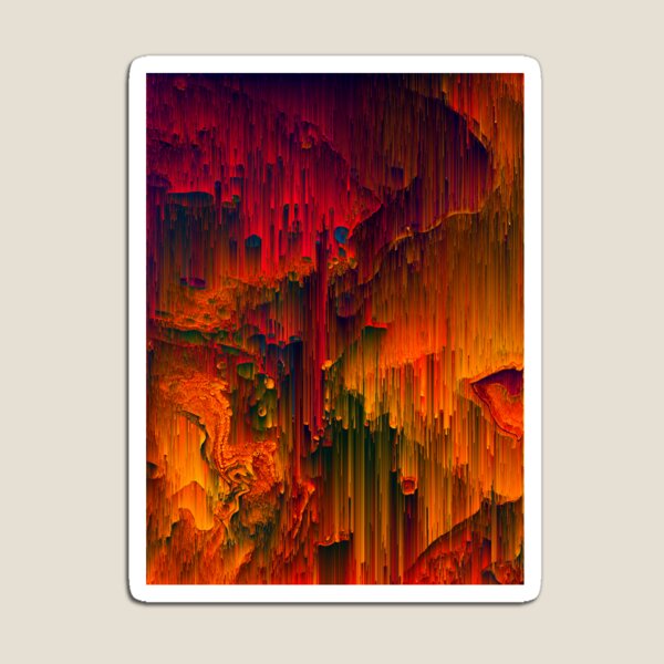 Toxic Rain - A Pixel Art Piece Magnet