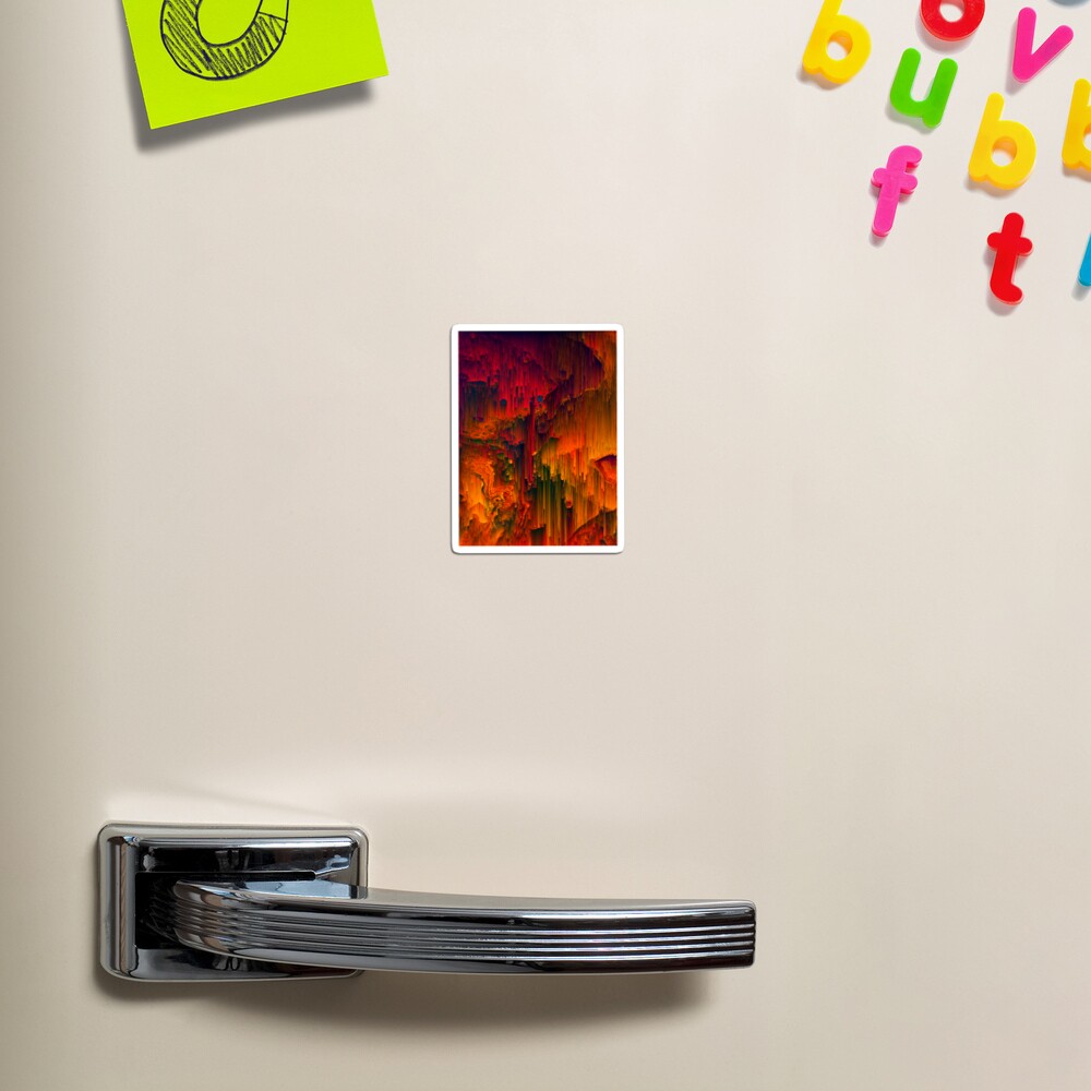 Toxic Rain - A Pixel Art Piece Magnet