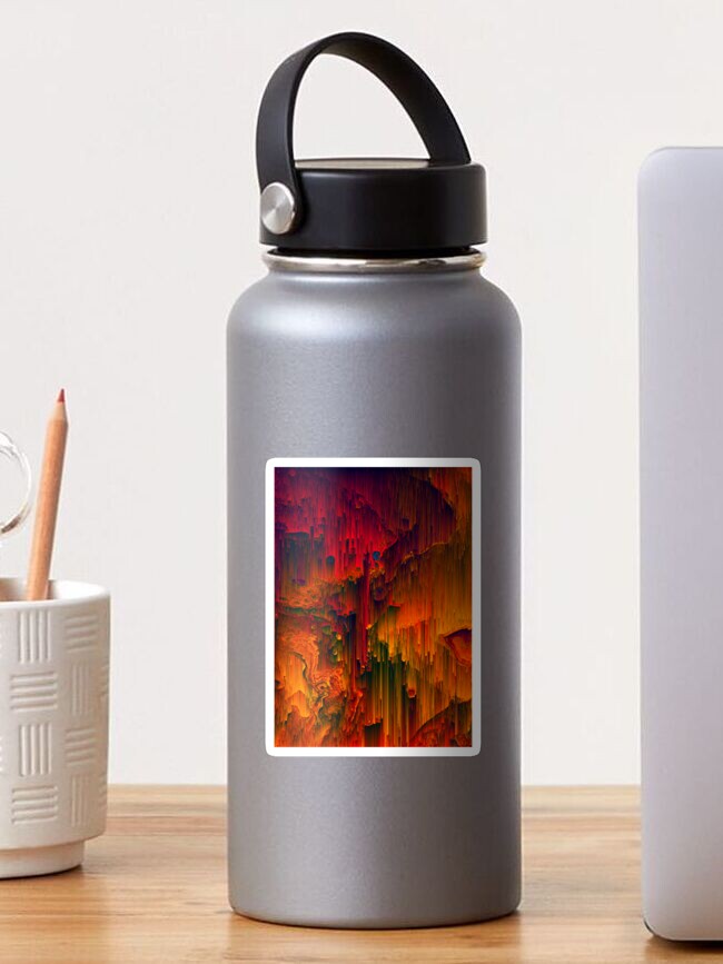 Thumbnail 1 of 3, Sticker, Toxic Rain - A Pixel Art Piece designed and sold by Jennifer Walsh.
