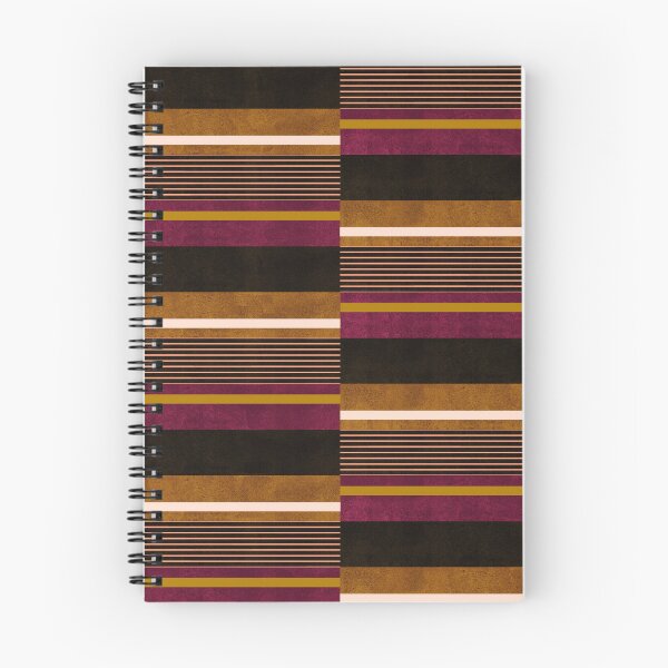 Item preview, Staggered Stripe - Plum & Ochre  designed and sold by Sarah Thorpe Designs .
