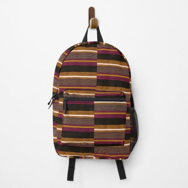 Item preview, Staggered Stripe - Plum & Ochre  designed and sold by Sarah Thorpe Designs .