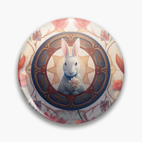 Item preview, White Rabbit Floral Mandala designed and sold by Liljinkzy.