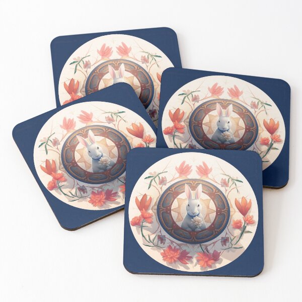 Item preview, White Rabbit Floral Mandala designed and sold by Liljinkzy.