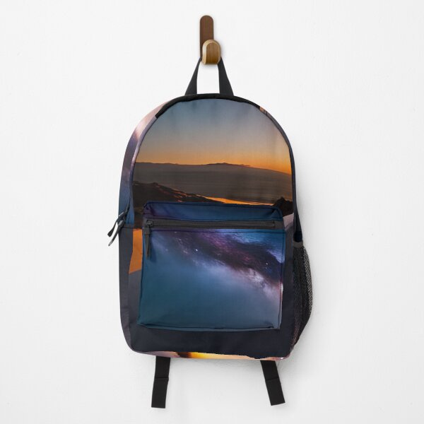 Item preview, Montain hiker following the day/night mixed sky. designed and sold by Kenosuke78.