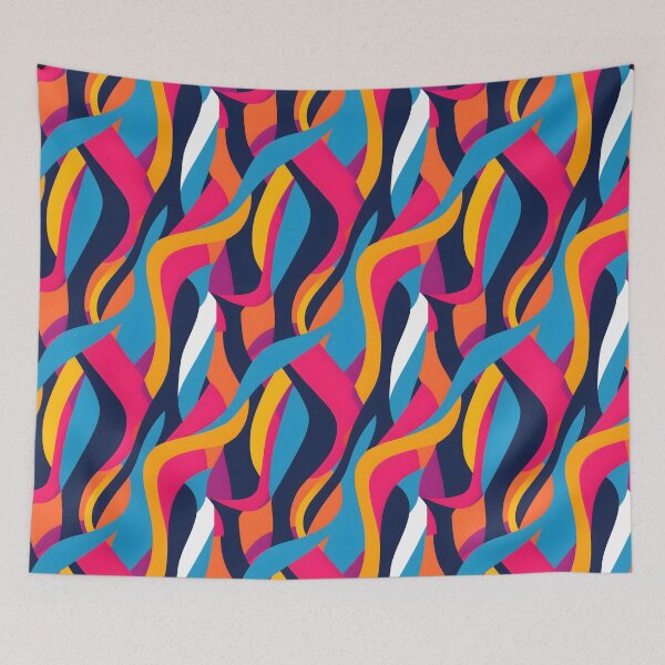 Item preview, Colourful Abstract Wavy Stripe Pattern #1 designed and sold by ARTficiallyAnon.