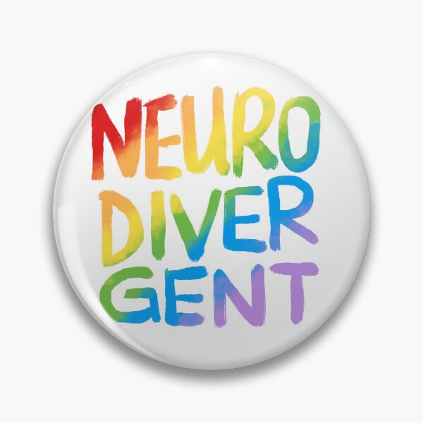 Item preview, Neurodivergent (Rainbow Text) designed and sold by JillPillDesign.