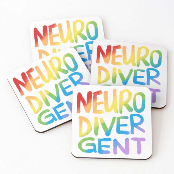 Item preview, Neurodivergent (Rainbow Text) designed and sold by JillPillDesign.
