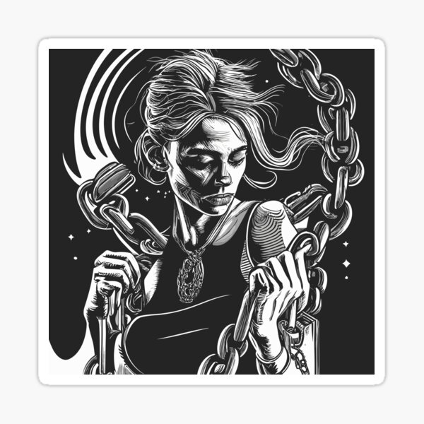 Item preview, Warrior Girl Breaking Chains designed and sold by Ramanjeet Singh.