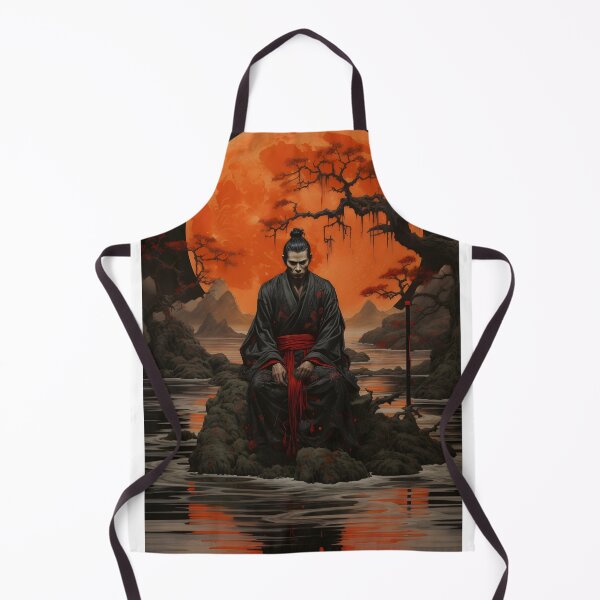 Item preview, Samurai Prince Meditating Before Battle Full Moon designed and sold by scooterbaby.