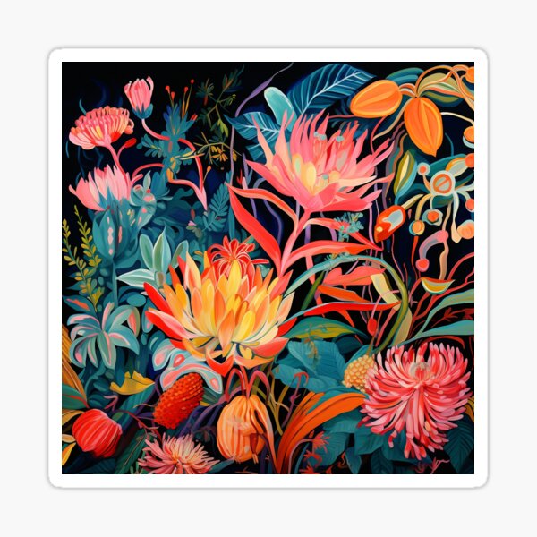 Floral # 4 Sticker