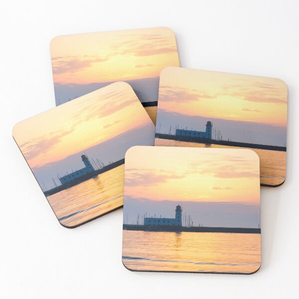 Item preview, Scarborough Lighthouse at Sunrise designed and sold by Alisonchambers2.