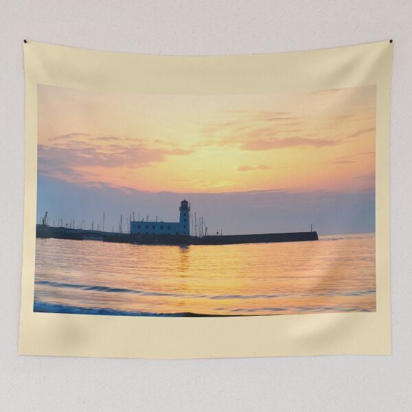 Item preview, Scarborough Lighthouse at Sunrise designed and sold by Alisonchambers2.