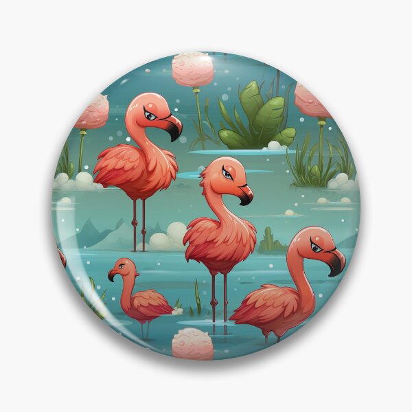 Item preview, Cute Sassy Flamingo Pattern - Fun and Stylish Design designed and sold by FuroAI.