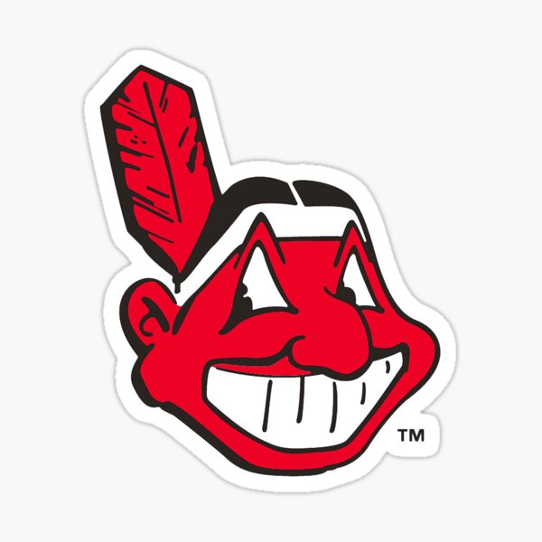 indian chief wahoo cleveland Sticker for Sale by conanflore