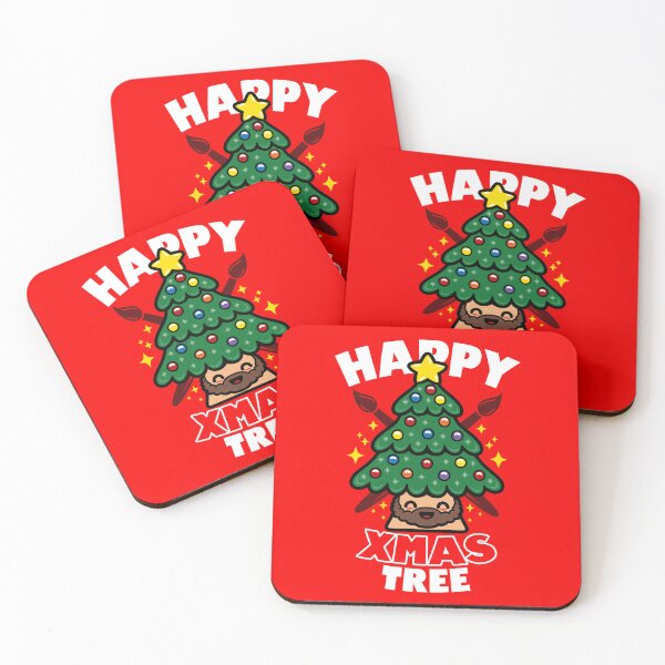 Item preview, Cute Kawaii Retro Vintage Happy Christmas Tree designed and sold by BoggsNicolasArt.