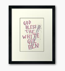 The White Gel Pen Framed Print