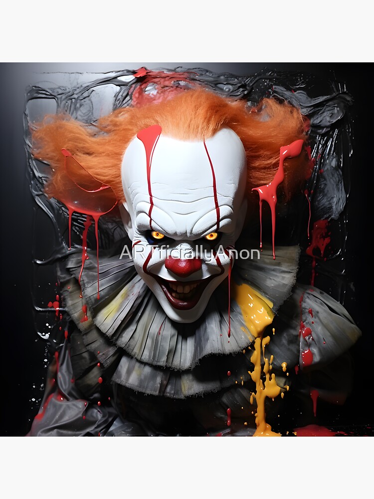 Halloween: Creepy Clown Mural - Removable Wall Adhesive Decal