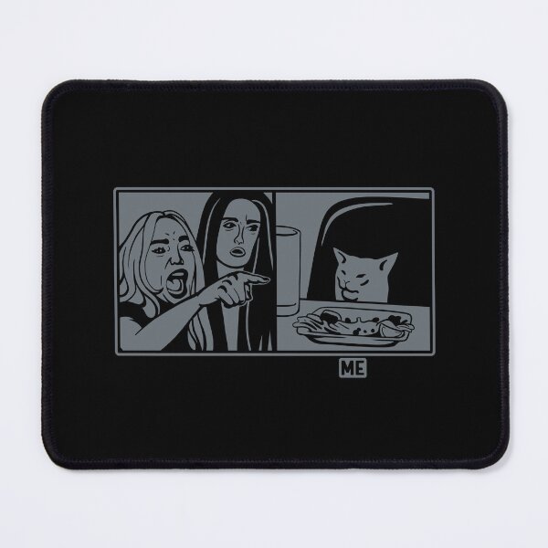 Item preview, Woman yelling at a cat meme. Funny ilustration designed and sold by martodesign.