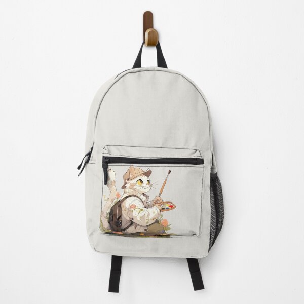 Item preview, Cat Painter Among Flowers designed and sold by WhimsicalPlays.