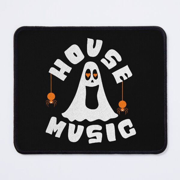 Item preview, HOUSE MUSIC  - Halloween Vibes (White/Orange)  designed and sold by Discothreadz.