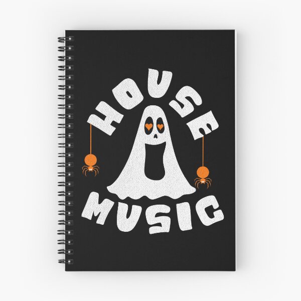 Item preview, HOUSE MUSIC  - Halloween Vibes (White/Orange)  designed and sold by Discothreadz.