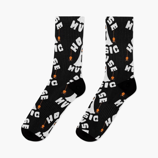 Item preview, HOUSE MUSIC  - Halloween Vibes (White/Orange)  designed and sold by Discothreadz.