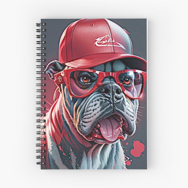 Item preview, The artwork illustration portrayed a lively scene with a vividly winking Pitt Bulldog wearing stylish glasses. designed and sold by Best-Art-32.