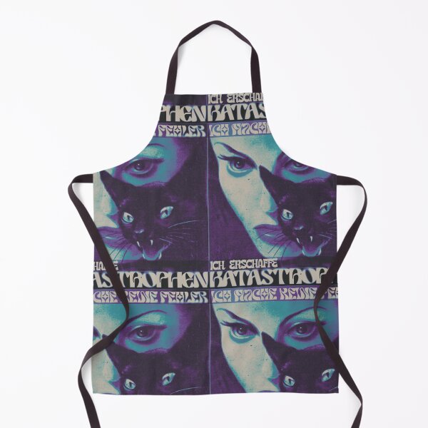 Item preview, I dont make mistakes I create disasters, vintage black cat and woman poster, german text designed and sold by Kai Multiverse.
