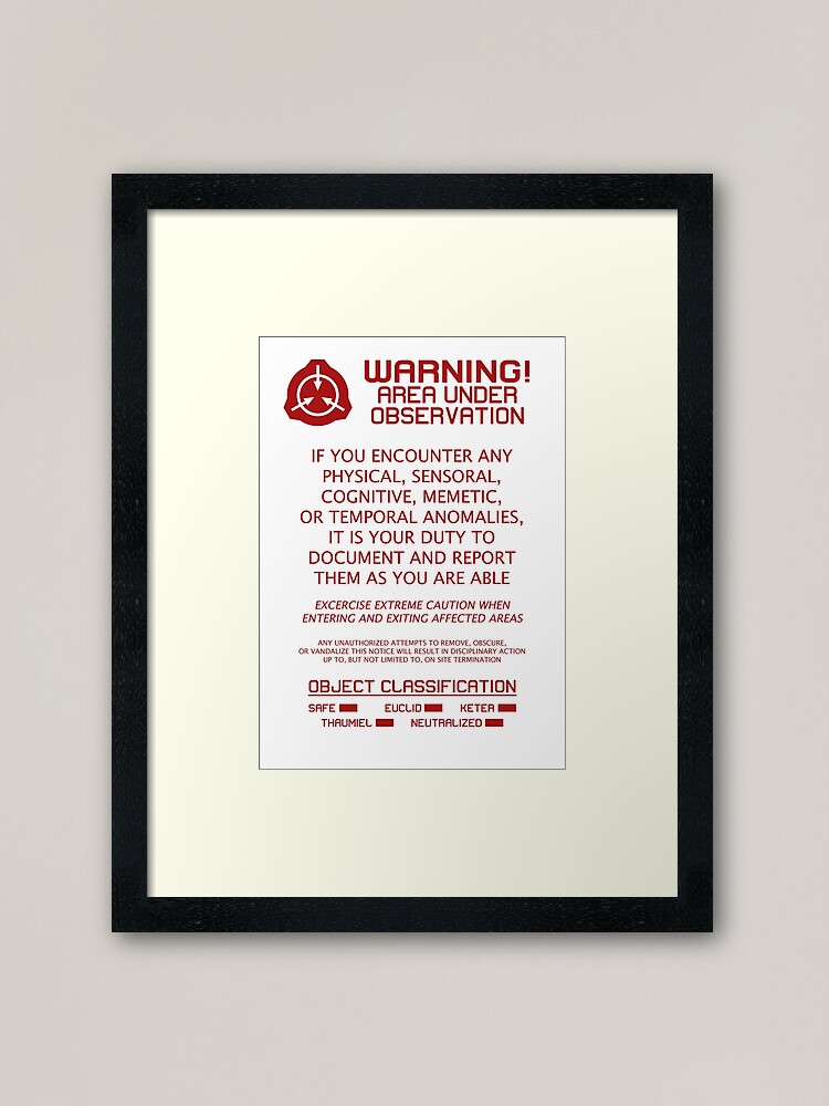 SCP Foundation Logo, repeating of course Poster for Sale by  ToadKingStudios