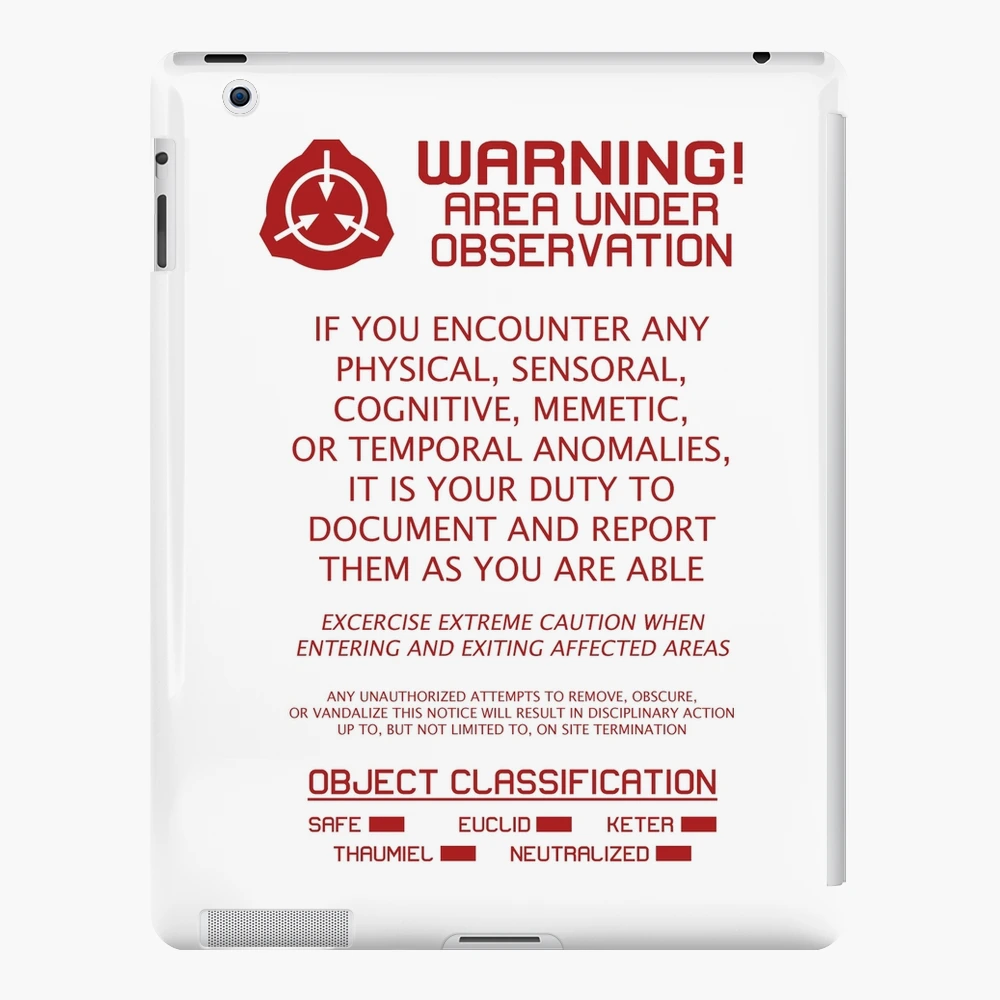 SCP-079, Awake. Never Sleep.,  iPad Case & Skin for Sale by ToadKingStudios